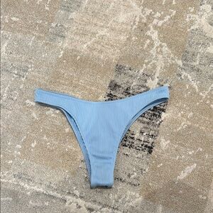 Hollister Light Blue Ribbed Bikini Bottom